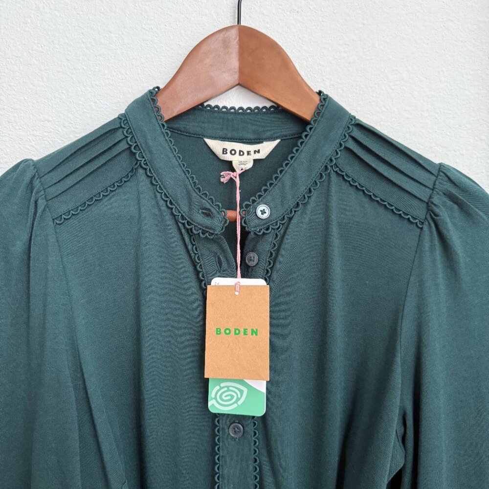 NWT BODEN Rowena Trim Jersey Shirt Dress Size 6 Regular - Picture 3 of 5